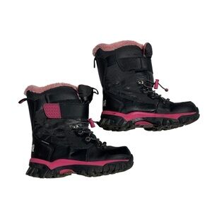 Cougar Kids Rain & Snow Boots - Black and Pink
